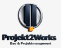 Logo von Projekt2Works Bau & Projektmanagement – Mieter für Büroflächen im Fuchsbau Fürstenfeldbruck.